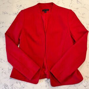 Ann Taylor Red Crepe Blazer Size 4